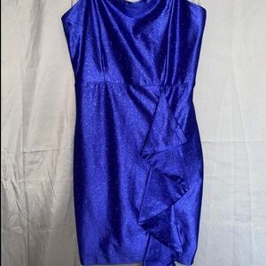 Elegant Blue Sleeveless Dress